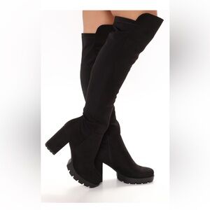 Out in the world heeled boots